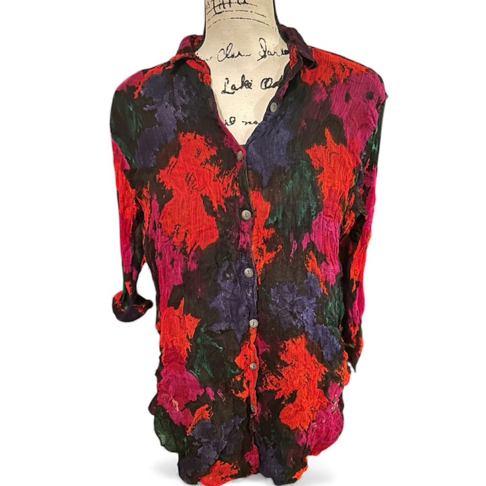 Express Multicolored Button Down Shirt